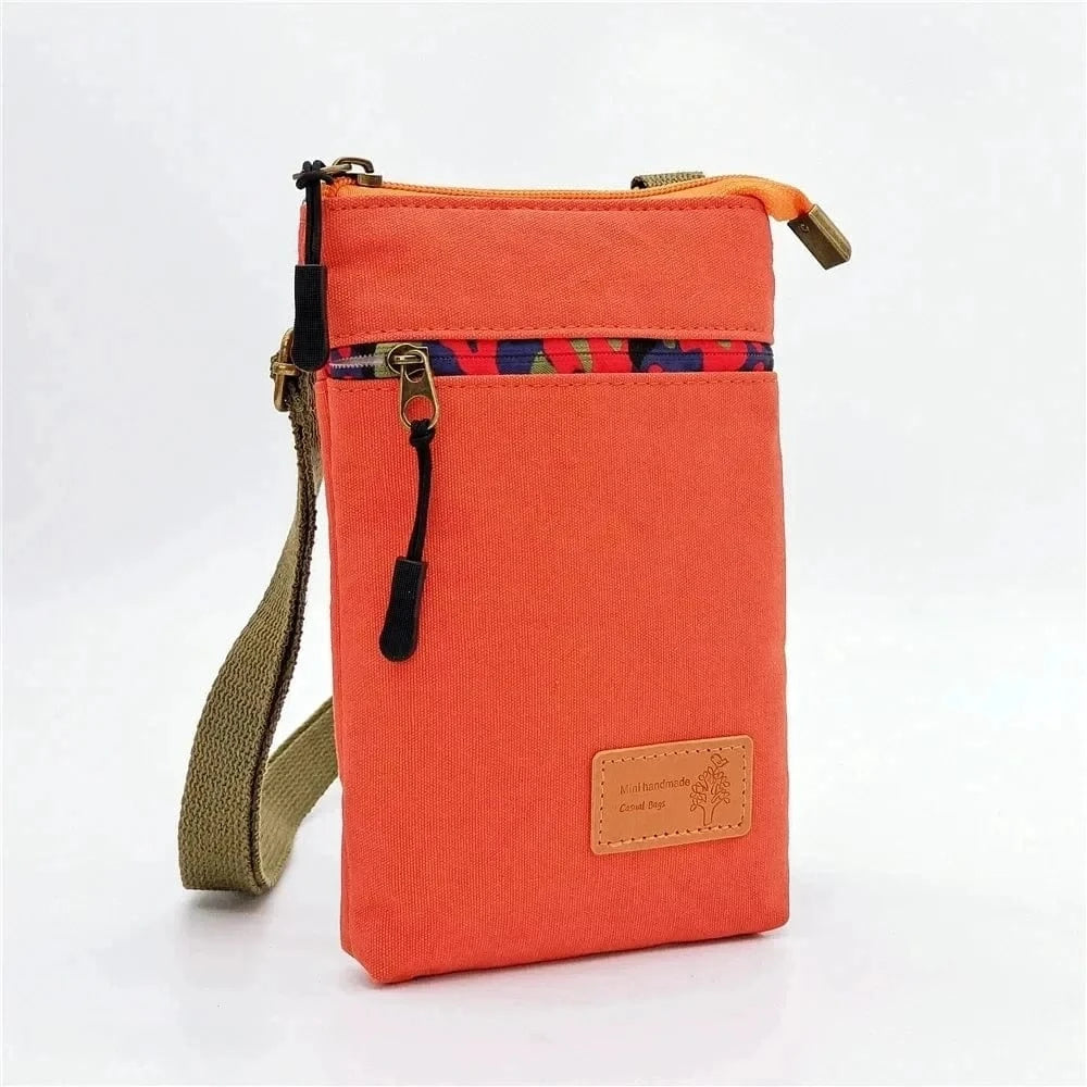 Pochette Noire Minimaliste Orange