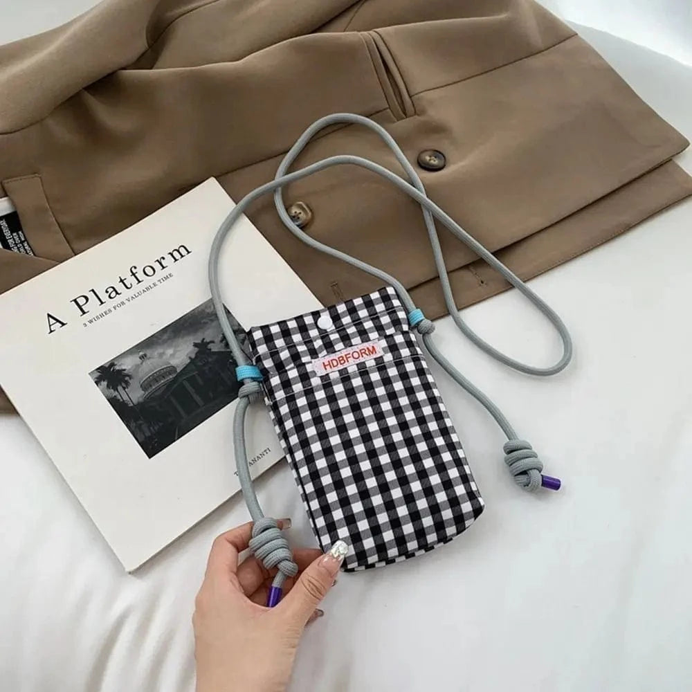 Pochette Téléphone avec Cordon Noir