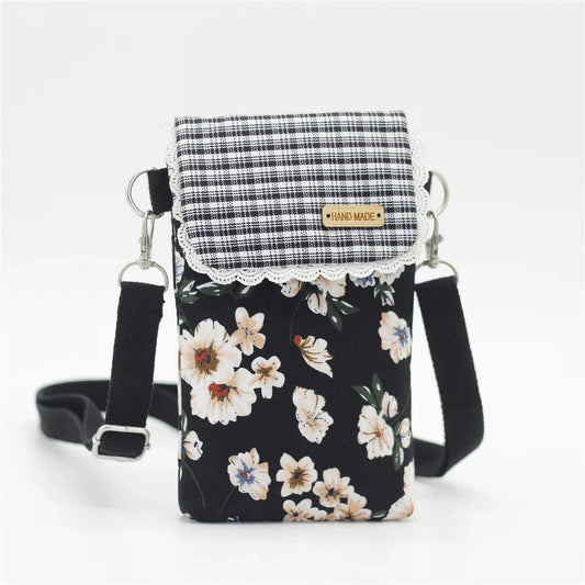 Pochette Téléphone Champêtre Marron Noir