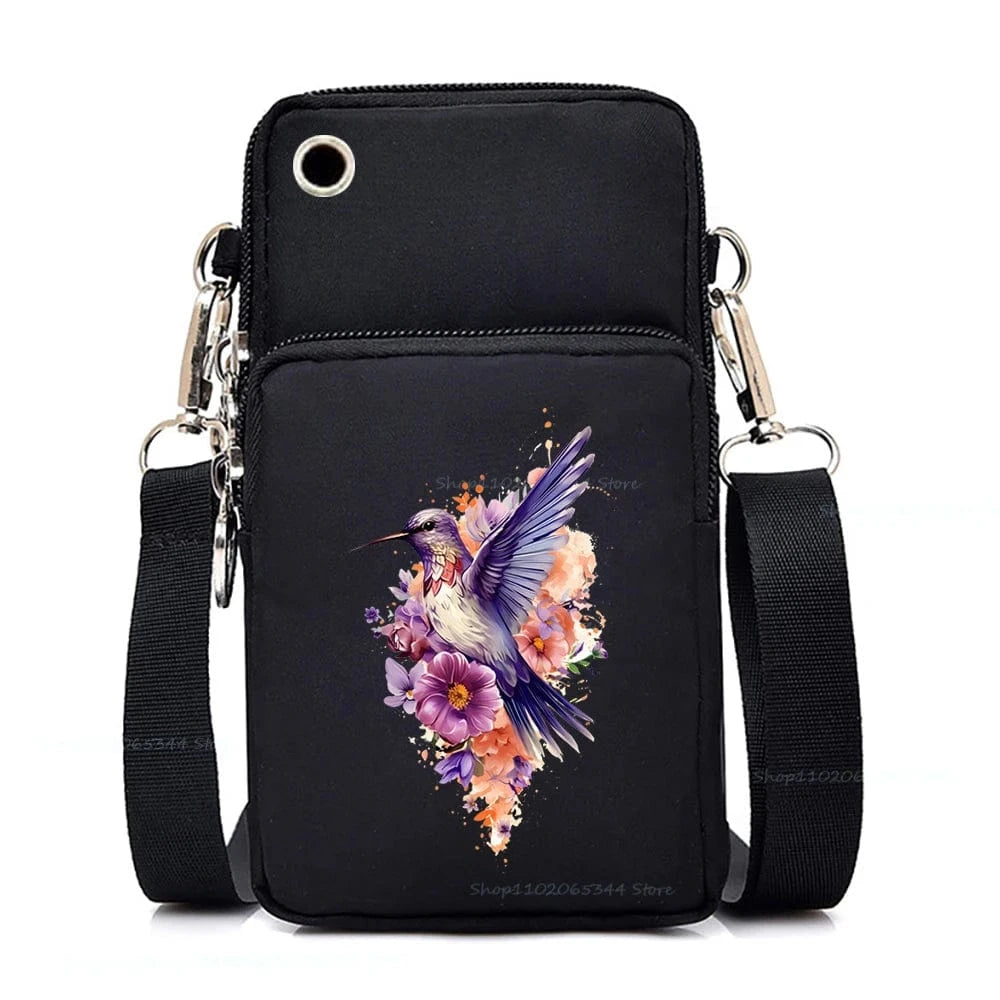 Pochette Téléphone Colibri Noir