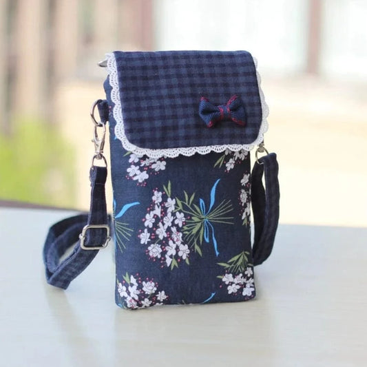 Pochette Églantine Menthe Bleu marine