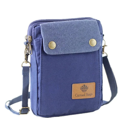 Pochette Téléphone Album en Toile Bleu