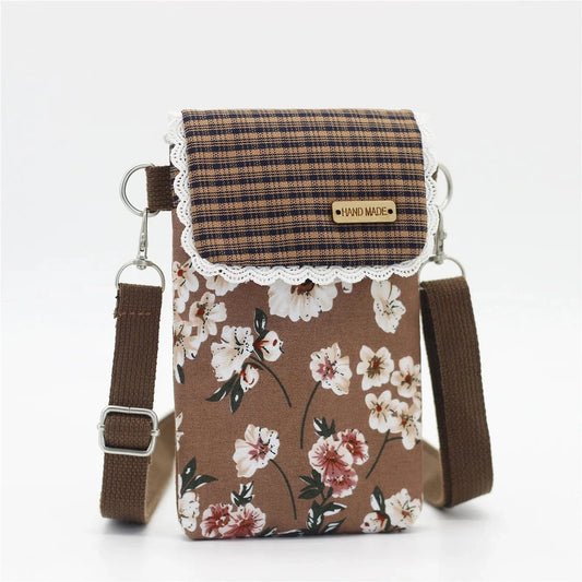 Pochette Téléphone Champêtre Marron Orange