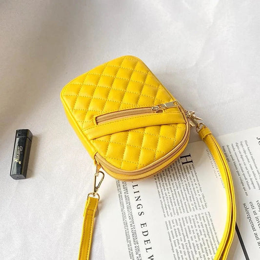 Pochette Téléphone Matelassée Jaune