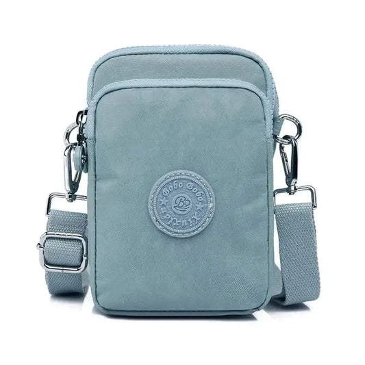 Pochette Téléphone Tissu Unie Bleu